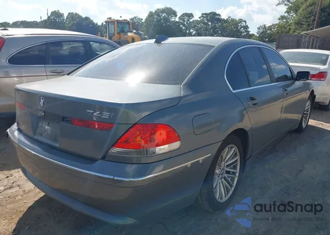 2004 BMW 745I из США, поврежденный, VIN WBAGL63444DP71192